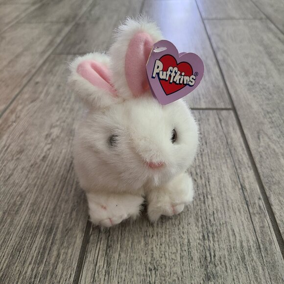 Vintage Puffkins Plush Lucky the Rabbit & Fetch the Dog 1997 Swibco with Tags - Picture 13 of 14